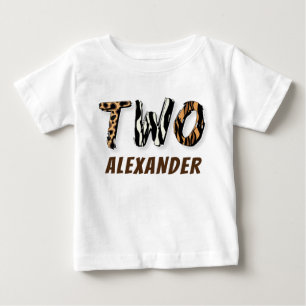 T-shirt Pour Bébé Boy Wild Safari 2ème anniversaire