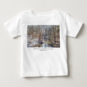 T-shirt Pour Bébé Branson Fall Creek Peinture de neige hivernale Tod