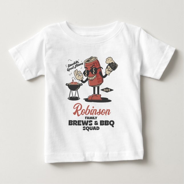 T-shirt Pour Bébé Brasseries Et BBQ Squad Amusant Barbeque Famille P (Devant)