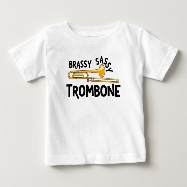 T-shirt Pour Bébé Brassy Sassy Trombone (Devant)