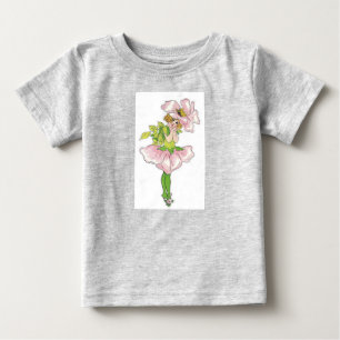 T-shirt Pour Bébé Brier Rose Vintage Fleur mignonne fille Floral
