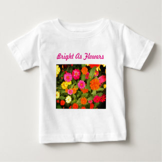 T-shirt Pour Bébé Brillant comme Fleurs Pink Toddler Ruffle Tee