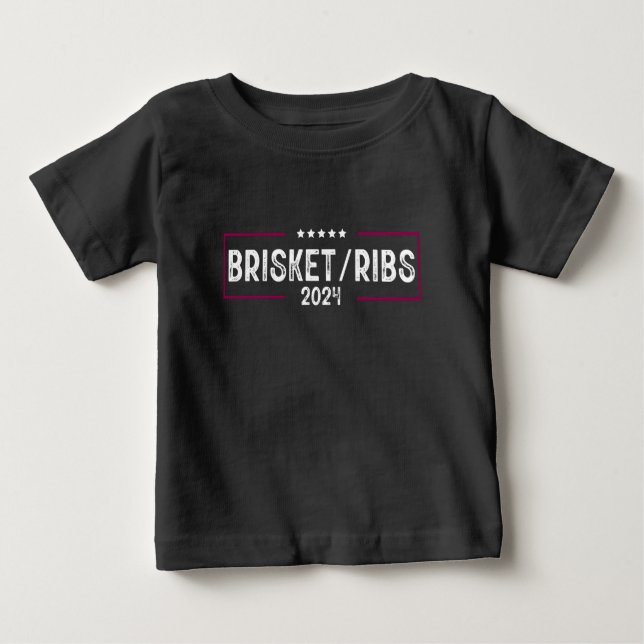 T-shirt Pour Bébé Brisket Ribs 2024 Barbecue Élection politique (Devant)