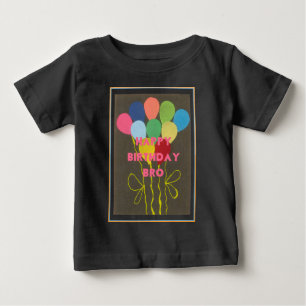 T-shirt Pour Bébé Bro Art d'anniversaire heureux