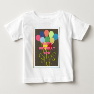 T-shirt Pour Bébé Bro Art d'anniversaire heureux