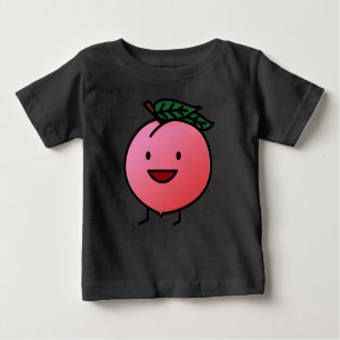 T-shirt Pour Bébé Bro design Peach Peach Peach Rose Happy Smily