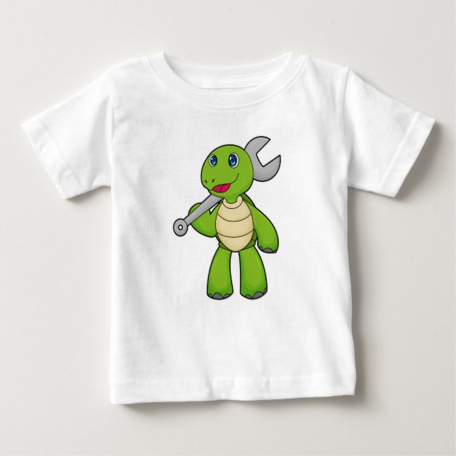 T-shirt Pour Bébé Broche mécanique de tortue (Devant)