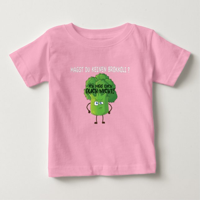 T-shirt Pour Bébé Brocoli Cartoon mignon Vous n'aimez pas Brocoli Ba (Devant)