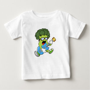 T-shirt Pour Bébé Brocoli comme musicien avec guitare