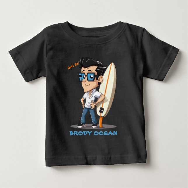 T-shirt Pour Bébé Brody Ocean (Devant)