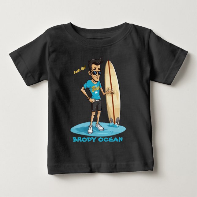 T-shirt Pour Bébé Brody Ocean Wavecrest (Devant)