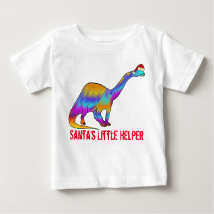 T-shirt Pour Bébé Brontosaurus Père Noël Dinosaure coloré drôle Slog