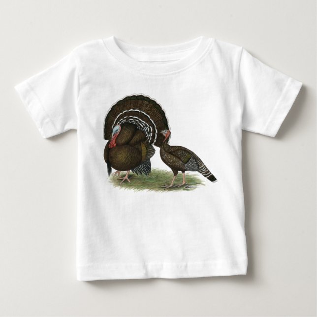 T-shirt Pour Bébé Bronze standard de Turkey (Devant)