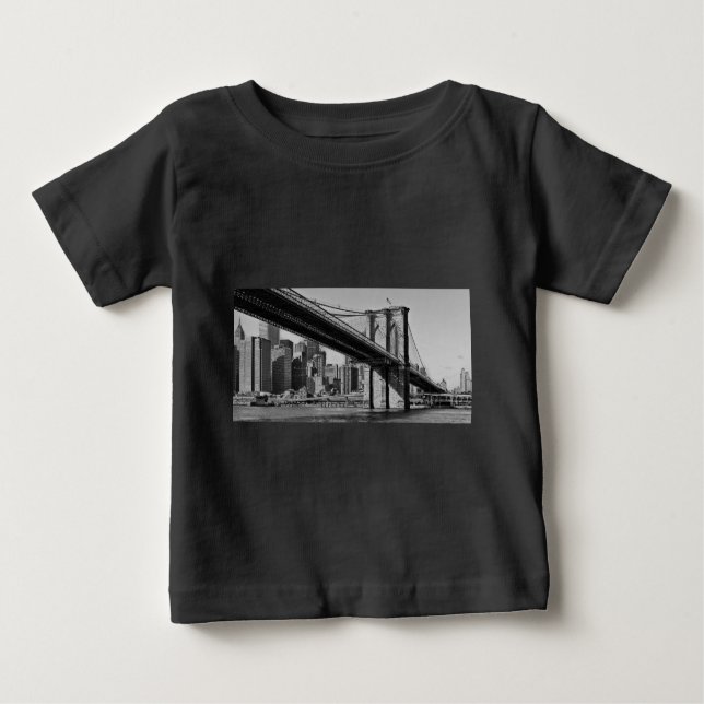 T-shirt Pour Bébé Brooklyn Bridge New York City (Devant)