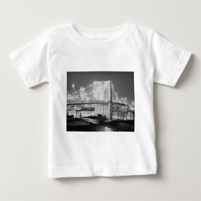 T-shirt Pour Bébé Brooklyn Bridge New York USA (Devant)
