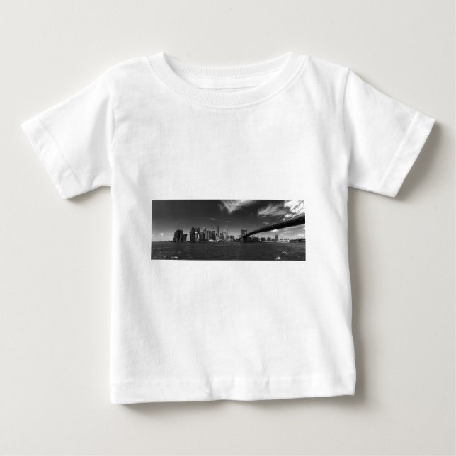 T-shirt Pour Bébé Brooklyn noir panoramique (Devant)