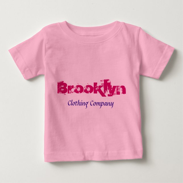 T-shirt Pour Bébé Brooklyn Nom Compagnie de vêtements Baby Shirts (Devant)