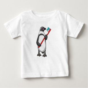 T-shirt Pour Bébé Brosse à dent de pingouin