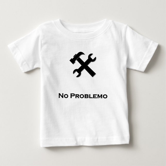 T-shirt Pour Bébé Brouillon sans problème noir (Devant)
