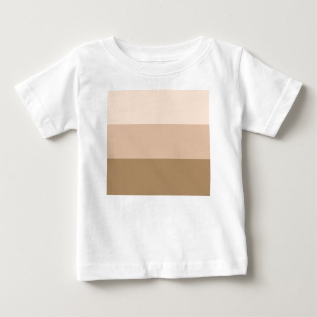 T-shirt Pour Bébé Brown Ombre strié (Devant)