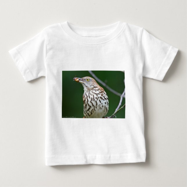 T-shirt Pour Bébé Brown Thrasher avec / Catch Of The Day Cadeaux Vêt (Devant)