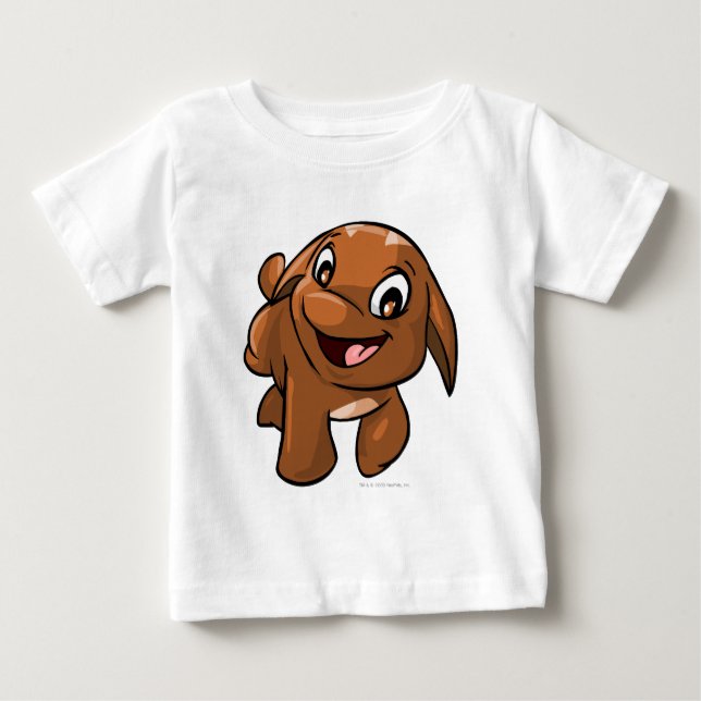 T-shirt Pour Bébé Brun de Poogle (Devant)