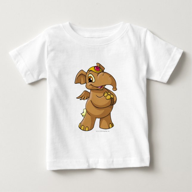 T-shirt Pour Bébé Brun d'Elephante (Devant)
