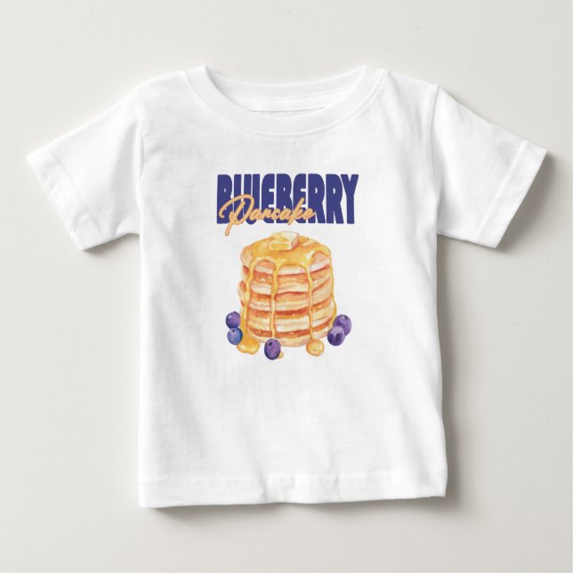 T-shirt Pour Bébé Brunch au crêpe aux bleuets (Devant)