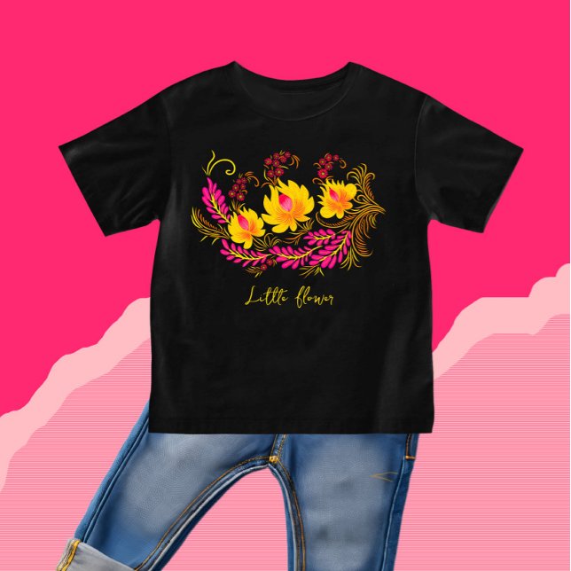 T-shirt Pour Bébé Brunches de fleurs (Créateur téléchargé)
