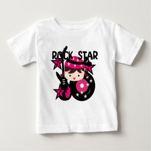 T-shirt Pour Bébé Brunette Rock Star Girl Baby Tutu Bodysuit