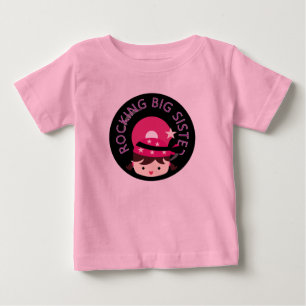 T-shirt Pour Bébé Brunette Rocking Big Sister