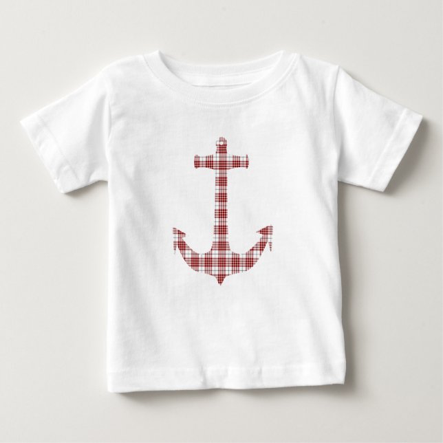 T-shirt Pour Bébé Buchanan Tartan Plaid Ancre (Devant)
