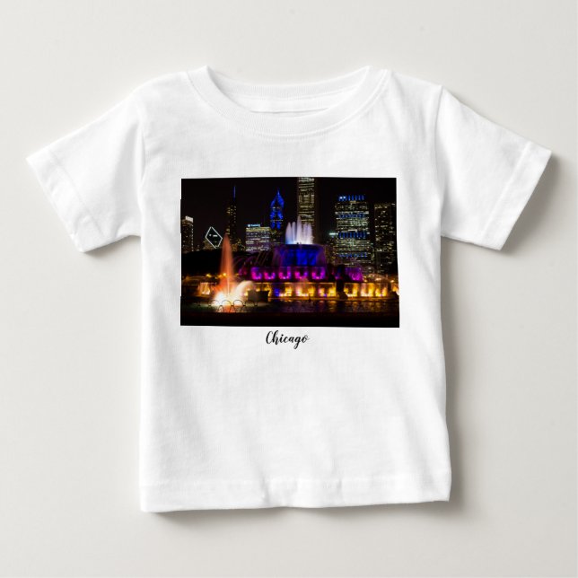 T-shirt Pour Bébé Buckingham Fountain Chicago (Devant)