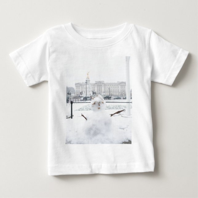 T-shirt Pour Bébé Buckingham Palace Snowman (Devant)