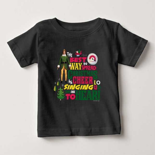 T-shirt Pour Bébé Buddy l'Elfe | Citation graphique de Noël (Devant)