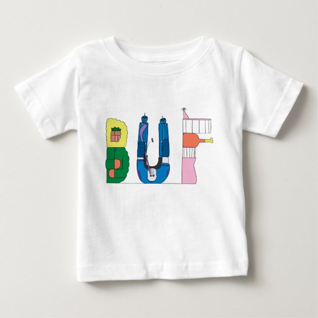 T-shirt Pour Bébé BUFFLE de la pièce en t | du bébé, NY (BUF) (Devant)