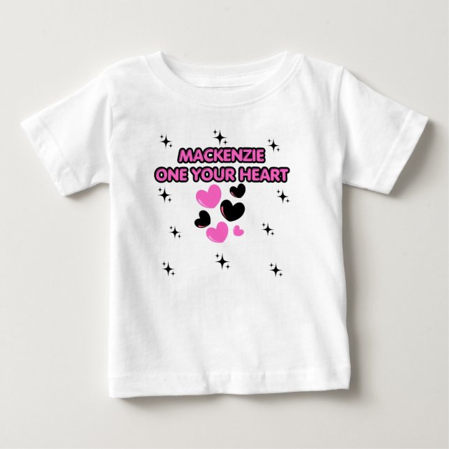 T-shirt Pour Bébé BUG D'AMOUR, ANNIVERSAIRE 1ère BLANC (Devant)