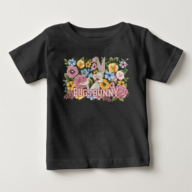 T-shirt Pour Bébé BUGS BUNNY™ Broderie Florale Graphique (Devant)