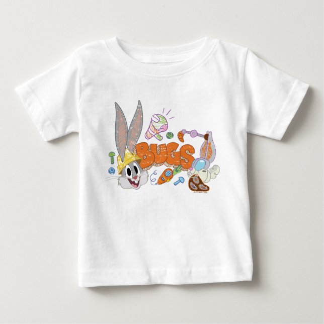 T-shirt Pour Bébé BUGS BUNNY BUILDERS™| BUGS BUNNY™ Sketch Art (Devant)