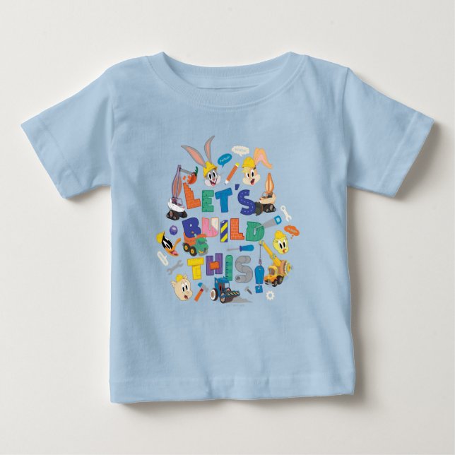 T-shirt Pour Bébé BUGS BUNNY BUILDERS™| Collage "Construisons cela" (Devant)