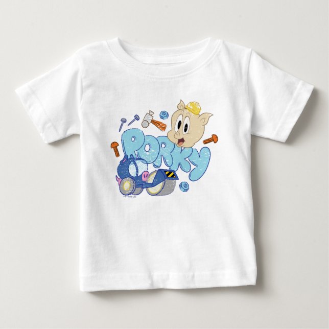 T-shirt Pour Bébé BUGS BUNNY BUILDERS™| Croquis de Porky (Devant)