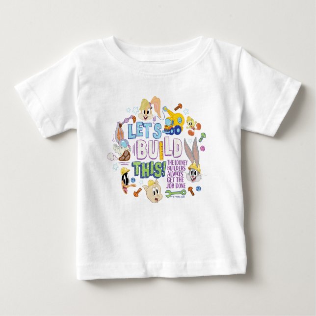 T-shirt Pour Bébé BUGS BUNNY BUILDERS™| "Let's Build This" Esquisse (Devant)