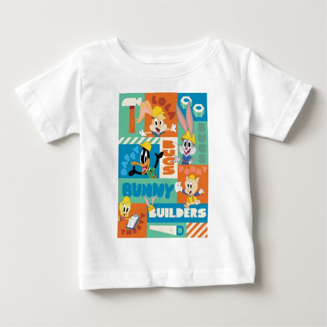 T-shirt Pour Bébé BUGS BUNNY BUILDERS™| Motif de grille de caractère (Devant)