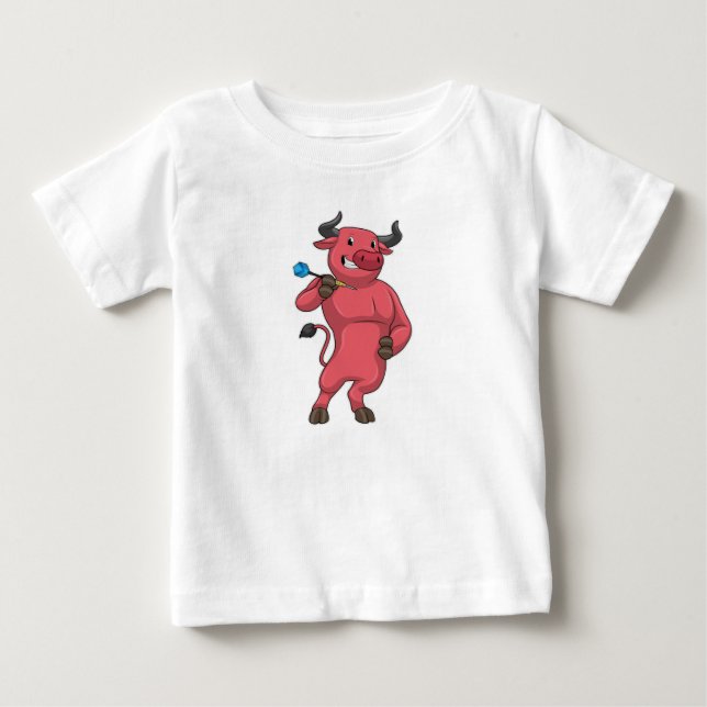 T-shirt Pour Bébé Bull aux fléchettes avec Dart (Devant)