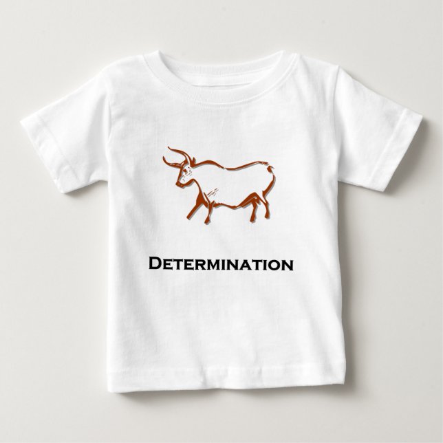 T-shirt Pour Bébé Bull Determination Brown (Devant)