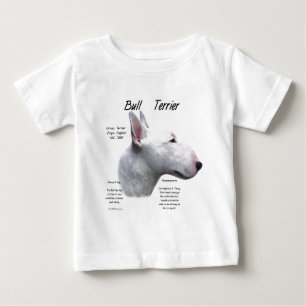 T-shirt Pour Bébé Bull Terrier (wht) Historique Conception