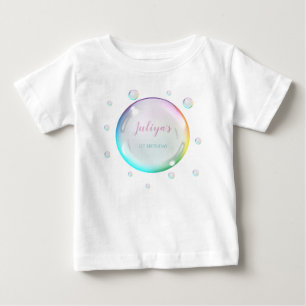 T-shirt Pour Bébé Bulles d'aquarelle Anniversaire