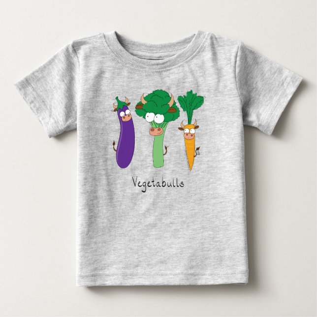 T-shirt Pour Bébé Bulls à légumes T-shirt bébé amusant (Devant)