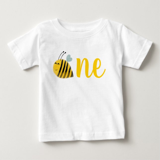 T-shirt Pour Bébé Bumble Bee Anniversaire fête 1er Jour de l'abeille (Devant)