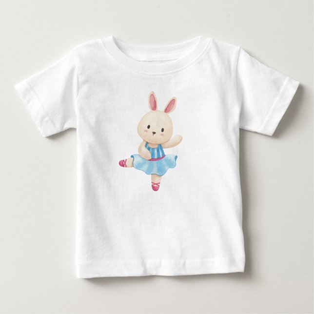 T-shirt Pour Bébé Bunny Ballerina (Devant)